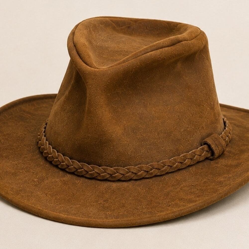 Minnetonka Genuine Leather Western Cowboy Hat – Medium - Picture 3 of 7